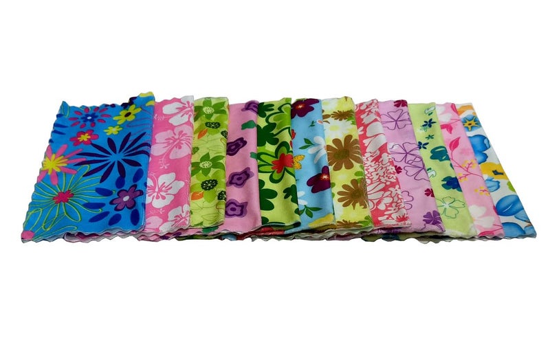 MIKONIKO napkin hankyCotton HandkerchiefFace HankyRumalFace TowelsThin Face Napkin for WomensBabyGirlsDaily Use Multicolored Set of 24 - Image 3
