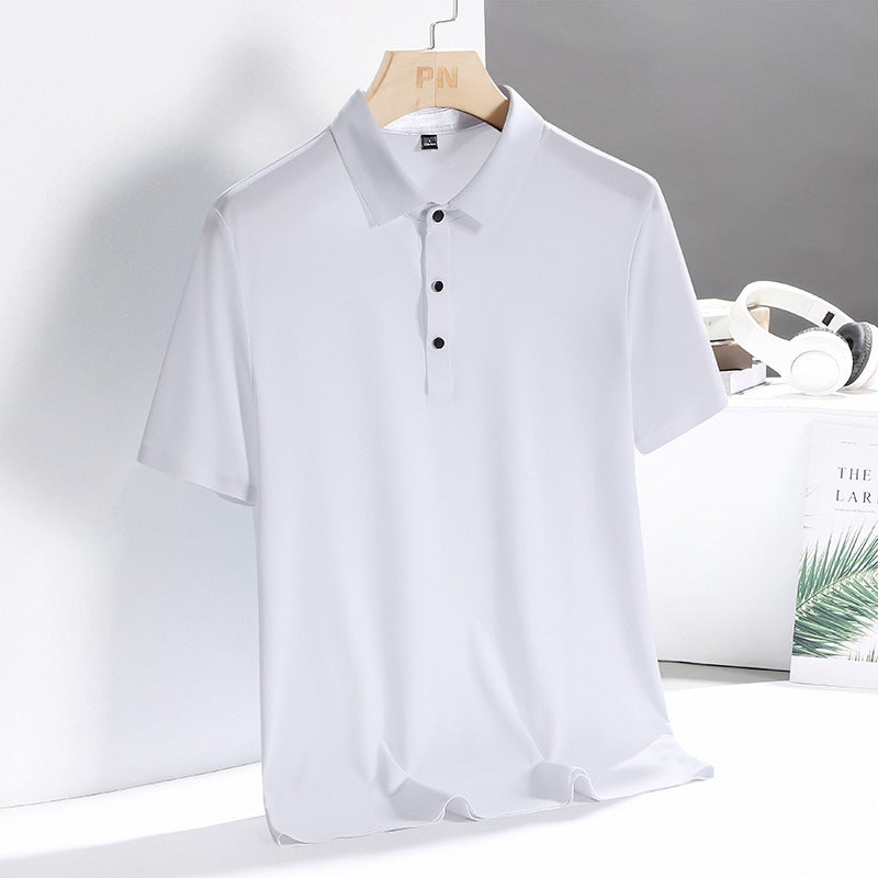 Men's Breathable Summer Polo Shirt Short Sleeve Business Casual Top - Image 2