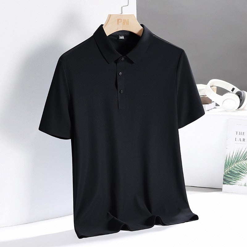 Men's Breathable Summer Polo Shirt Short Sleeve Business Casual Top - Image 3