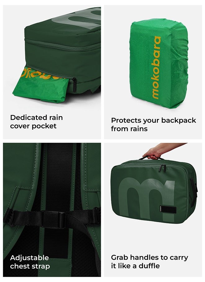 Mokobara MOKOBARA The EM Travel Backpack 45L Premium 16" Unisex Multipurpose Backpack (Green)  - Image 4