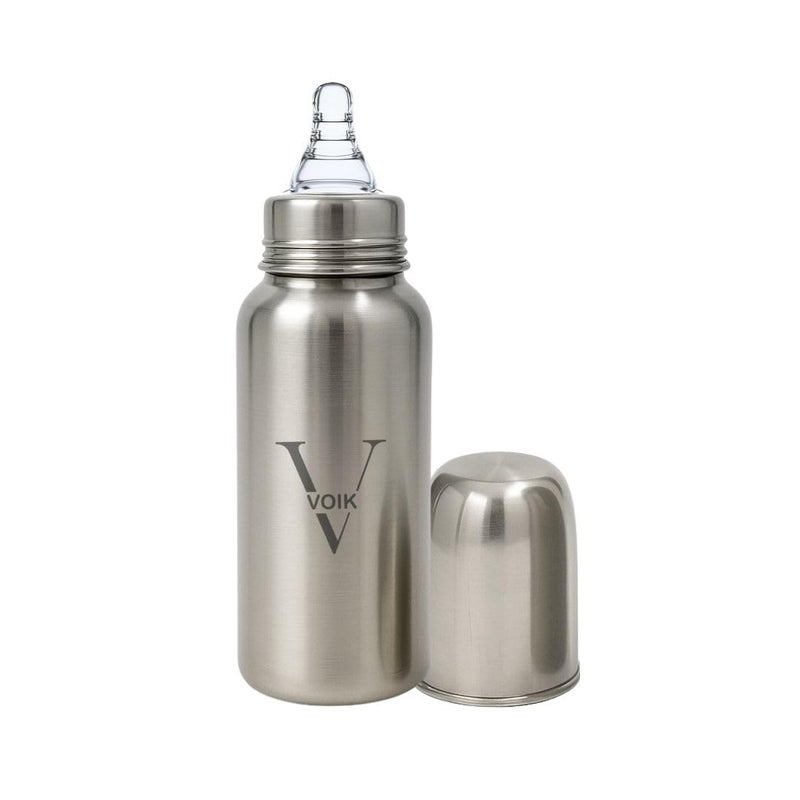 VOIK Stainless Steel Baby Feeding Bottle | BPA Free, Anti-Colic, Leak-Proof | 240ml | 100% Steel | for 3+ Months Babies | Eco-Friendly and Durable - Image 3