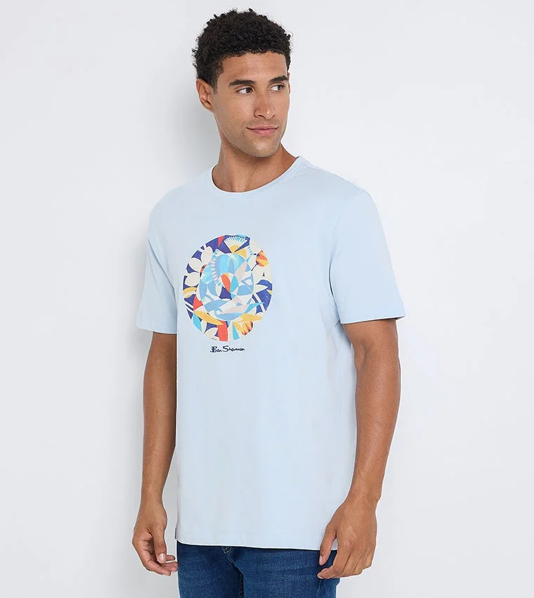 بين شيرمان Ben Sherman Men's Crew Neck Short Sleeve Printed T-Shirt