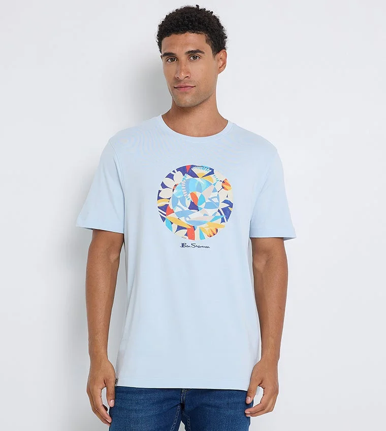 بين شيرمان Ben Sherman Men's Crew Neck Short Sleeve Printed T-Shirt
