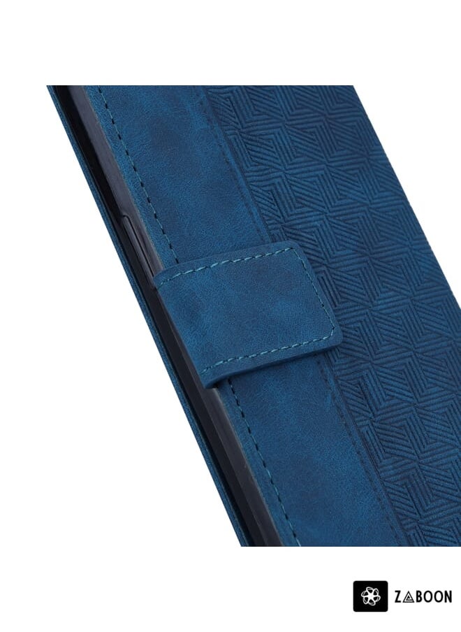 Green Tiger - For Nokia C2 2nd Edition Geometric Embossed Leather Phone Case(Blue) - Image 1