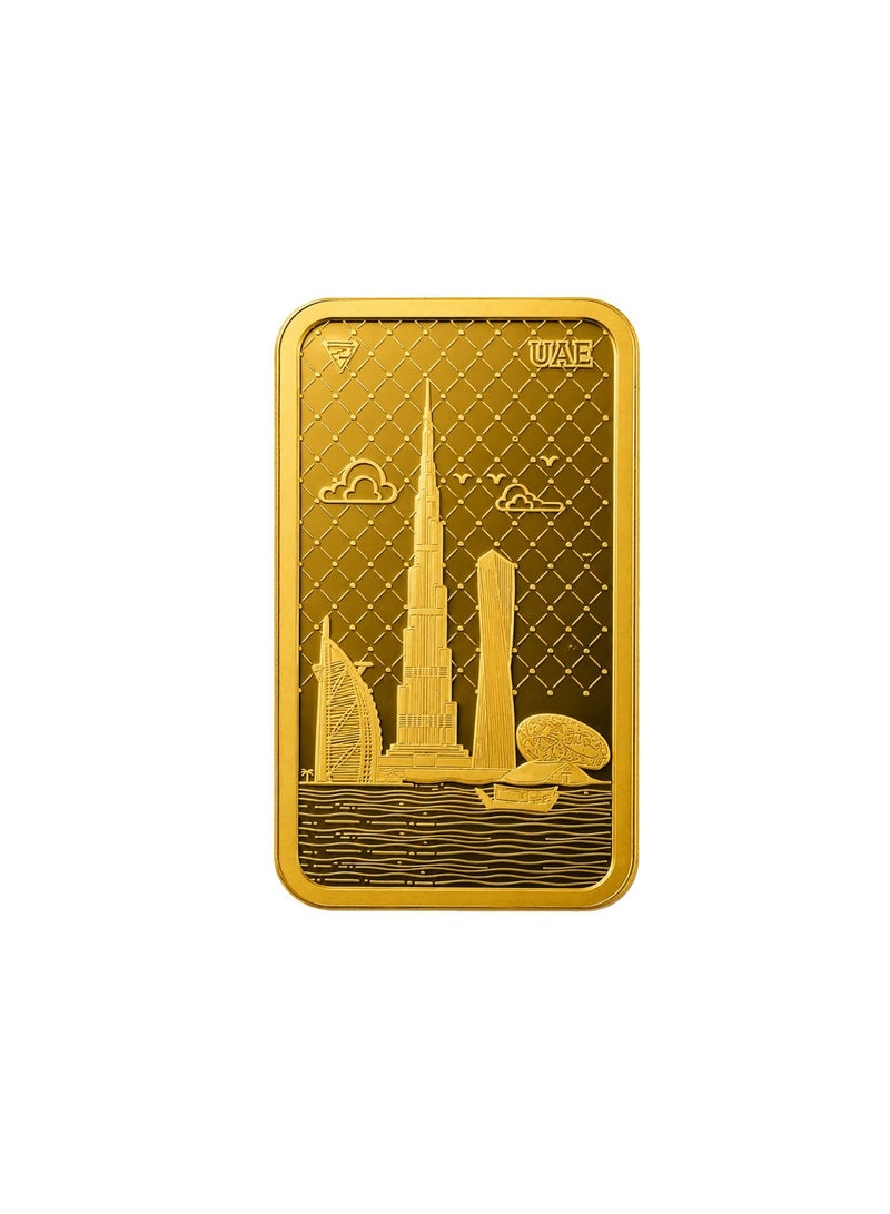 Zewer 1 Ounce (31.1g) 24K 999.9 Fine Gold Bar, Burj Khalifa Design - Image 5