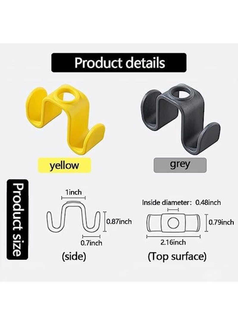 SYOSI Clothes Hanger Connector Hooks, Double-Sided Coat Clothes Hanger Connector Hooks, Space-Saving Hanger for Organizing Clothes, Hanger Extender Clips Yellow/Black 40 Pcs - Image 2