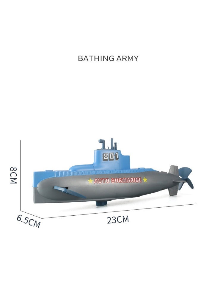 هالامودو لعبة غوص للحمام للأطفال - لعبة مائية ميكانيكية للسباحة في حوض الاستحمام والمسبح والشاطئ - تصميم مقاوم للماء من بلاستيك ABS، لعبة عائمة زورب آلية، لعبة غوص للحمام، لعبة سباحة للحمام، لعبة مائية، لعبة حوض سمك، نموذج غواصة، هدية لطيفة للأولاد والبنات (٢٣ × ٦.٥ × ٨ سم) - Image 2