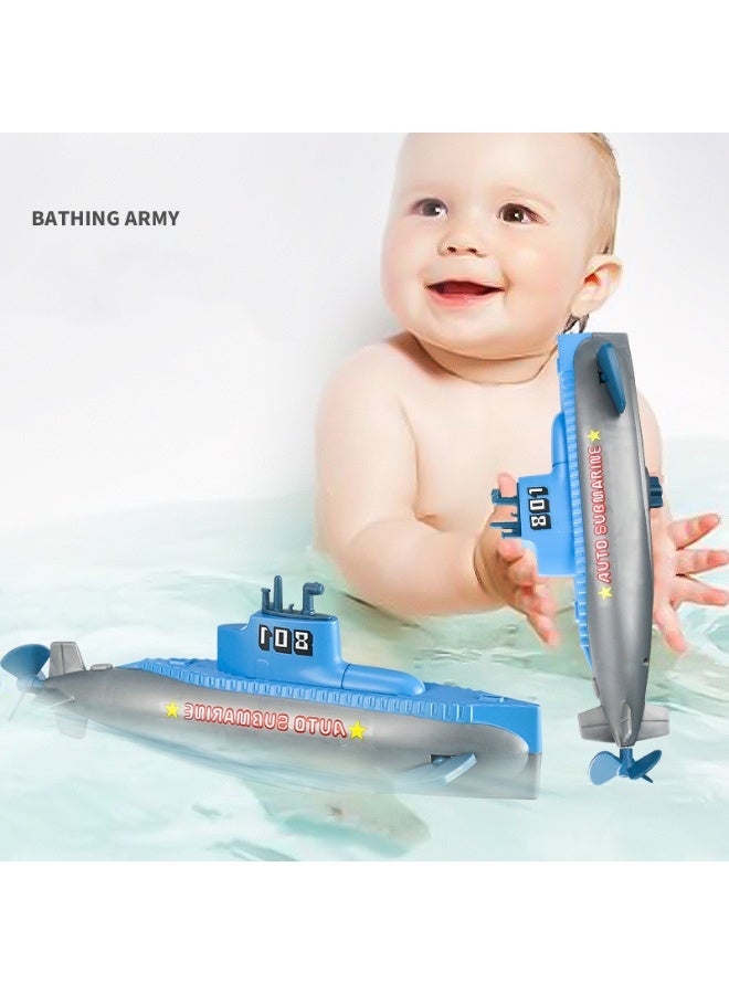 هالامودو لعبة غوص للحمام للأطفال - لعبة مائية ميكانيكية للسباحة في حوض الاستحمام والمسبح والشاطئ - تصميم مقاوم للماء من بلاستيك ABS، لعبة عائمة زورب آلية، لعبة غوص للحمام، لعبة سباحة للحمام، لعبة مائية، لعبة حوض سمك، نموذج غواصة، هدية لطيفة للأولاد والبنات (٢٣ × ٦.٥ × ٨ سم) - Image 3