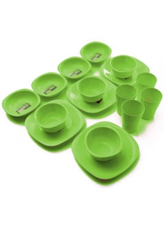 16-Piece Dinnerware Medium Plates Set Lime (Flat Plat size 23 cm-Deep Plate Size 16 cm-Bowl Size 800 ml-Cup Size 300 ml)-Green - pzsku/Z2F0C35A053ED9053C813Z/45/_/1731598428/b86b57e7-f52a-487b-96ab-e418ecb60dc1