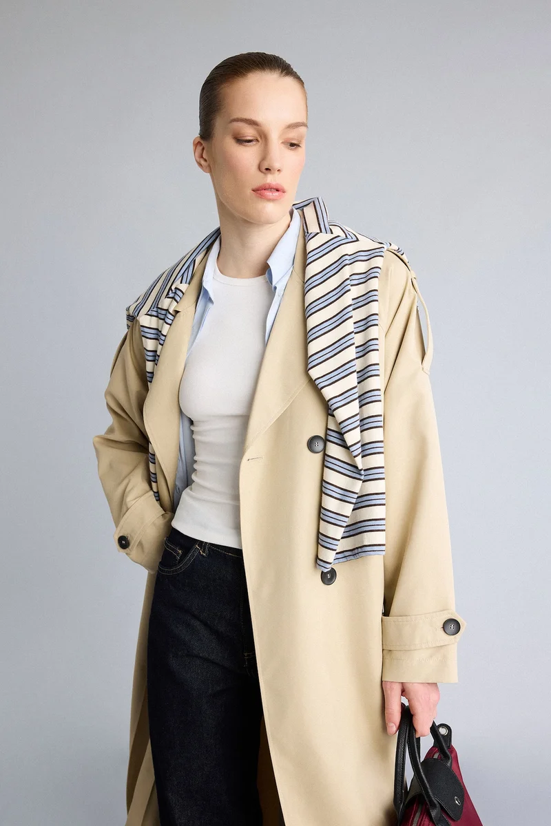 Defacto  Relax Fit Trenchcoat for Women | Best Price UAE