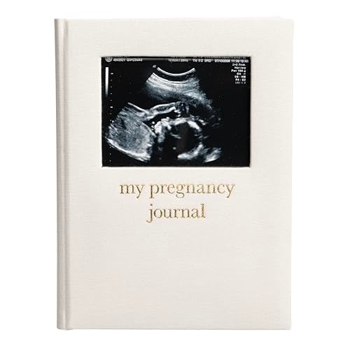 Pearhead Linen Pregnancy Journal, Milestone Tracker, Baby Keepsake Book, Gift for Expecting Moms, Sonogram Photo Insert, My Pregnancy Journal, Gender-Neutral Baby Gift, Beige - Image 1