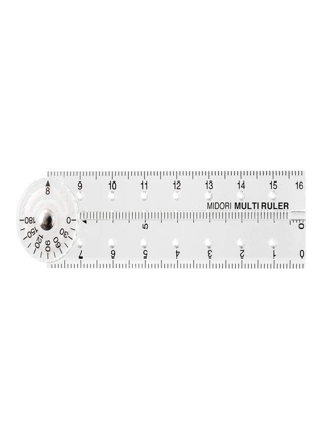 Midori DESIGNPHIL 42263006 Midori Multi Ruler, 6.3 inches (16 cm), Transparent - Image 2