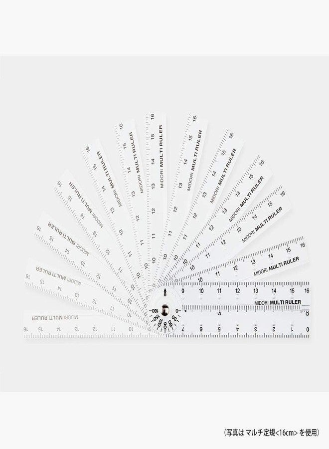 Midori DESIGNPHIL 42263006 Midori Multi Ruler, 6.3 inches (16 cm), Transparent - Image 5