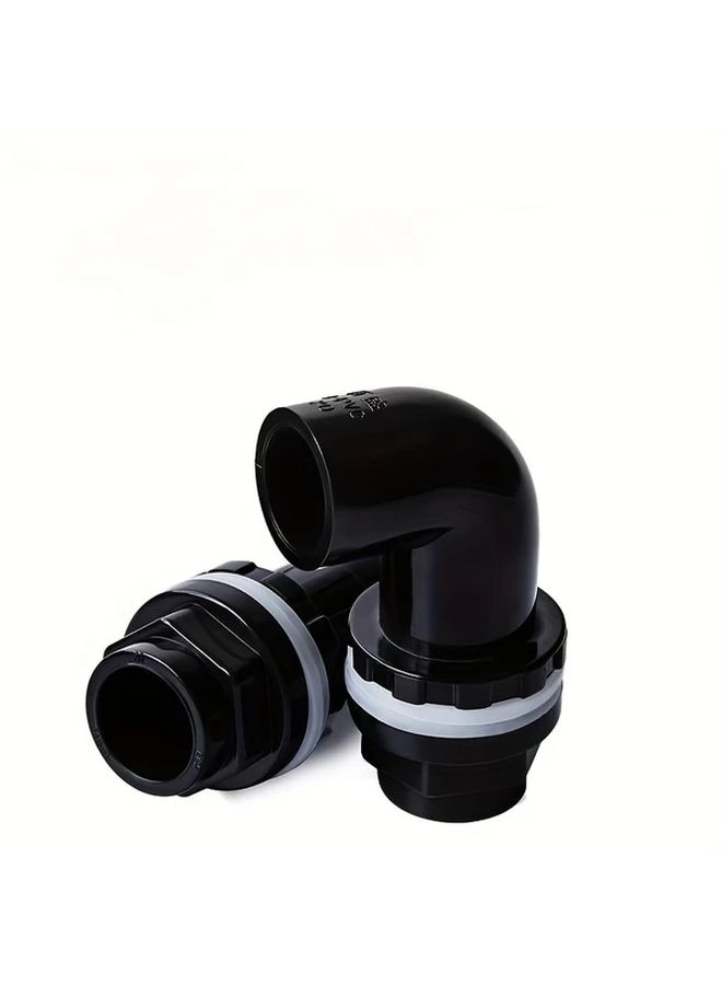 2pcs Aquarium Water Pipe Joint Set 25mm DN20 Straight And Bent Connector - Image 3