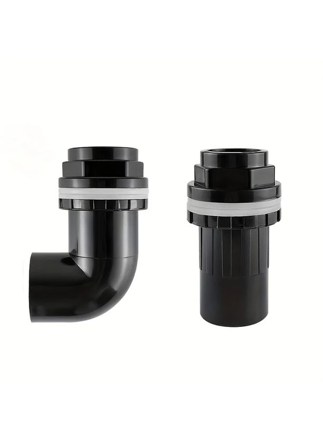 2pcs Aquarium Water Pipe Joint Set 25mm DN20 Straight And Bent Connector - Image 4