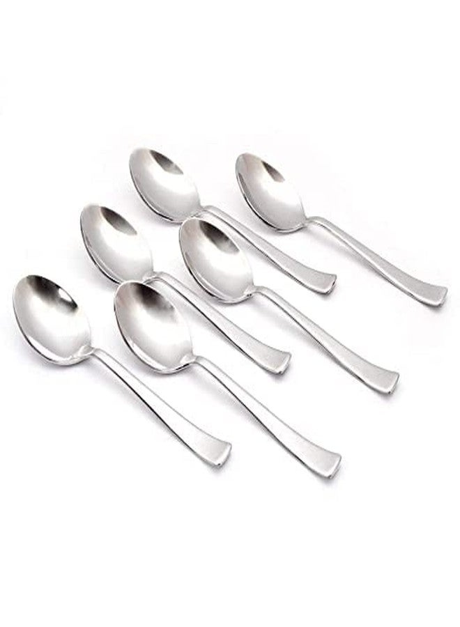 PARABRAHMA 6 Pcs Stainless Steel Soup Spoon Set of 6 Pieces, Soup Spoon, Cereal Spoon, Soba Spoon, Bouillon Spoon - Image 2