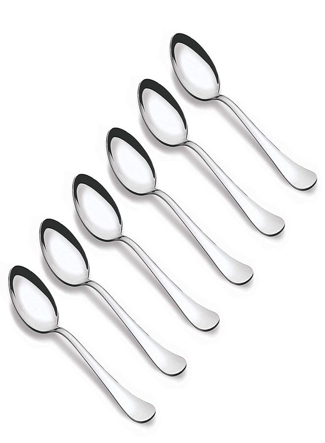 PARABRAHMA 6 Pcs Stainless Steel Soup Spoon Set of 6 Pieces, Soup Spoon, Cereal Spoon, Soba Spoon, Bouillon Spoon - Image 1
