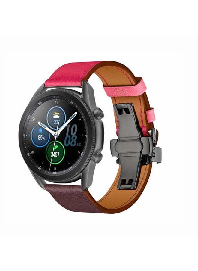 Perfii Genuine Leather Replacement Band for Samsung Galaxy Watch3 45mm Multicolour - Image 2