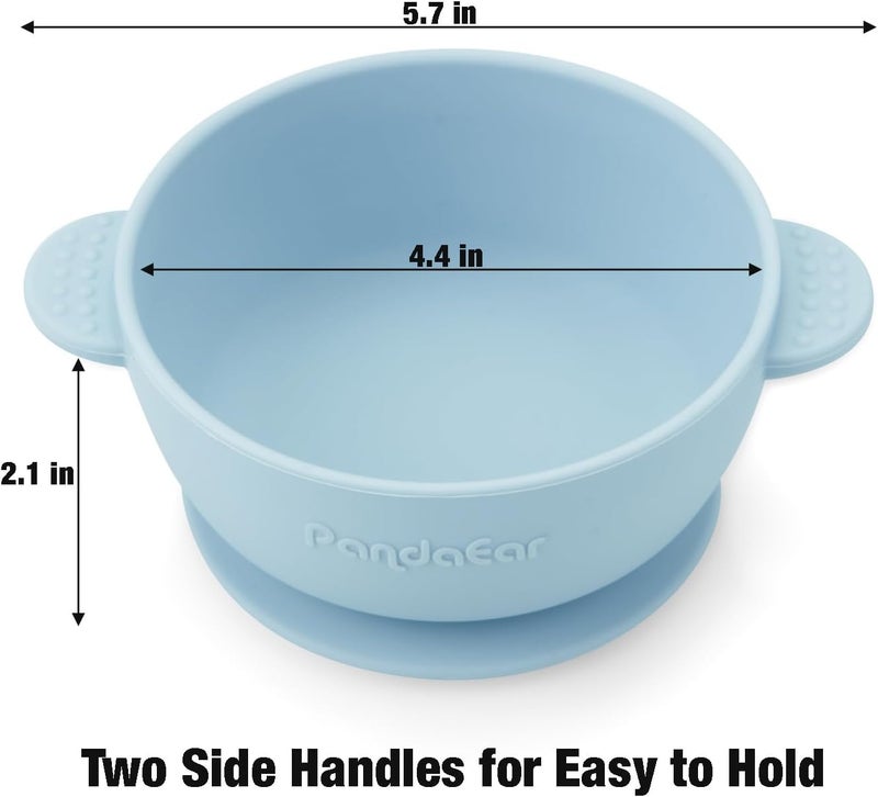 PandaEar 3 Pack Baby Bowls with Suction Stay Put Silicone Food Bowl for Babies Kids Toddlers Infants Food Grade Soft Safe BPAFree Silicone MultiColor - Image 3
