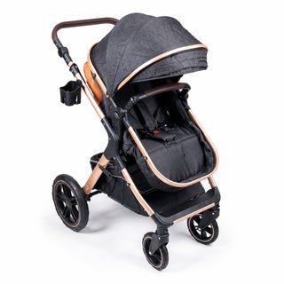 Belecoo - 2 in 1 Luxury Baby Stroller and Bassinet with Reversible Seat, Foldable Design and Shock Absorbing Wheels - X1