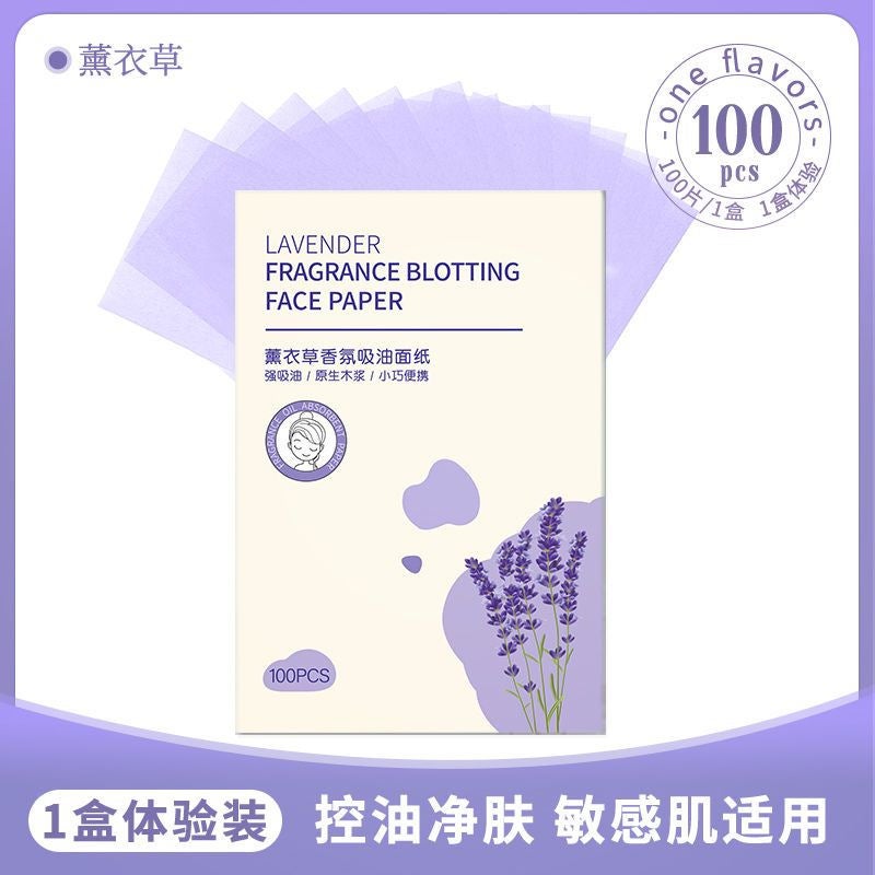 New 100 Fragrance Oil Absorbing Paper Face Oil Control Women'S Summer Refreshing Face Oil Degreating Men'S Oil Absorbing Paper Student - Image 1