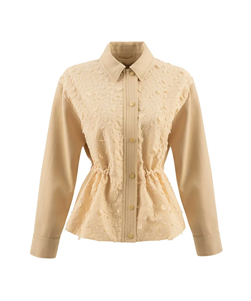 Ipekyol  Textured Jacket with Adjustable Waist for Women | Best Price UAE