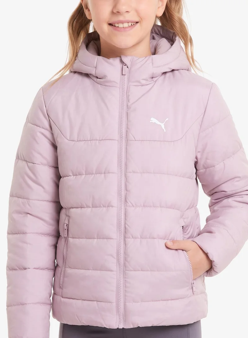 Puma Misty Pink Youth Essential Hooded Padded Jacket for Women | Best Price UAE