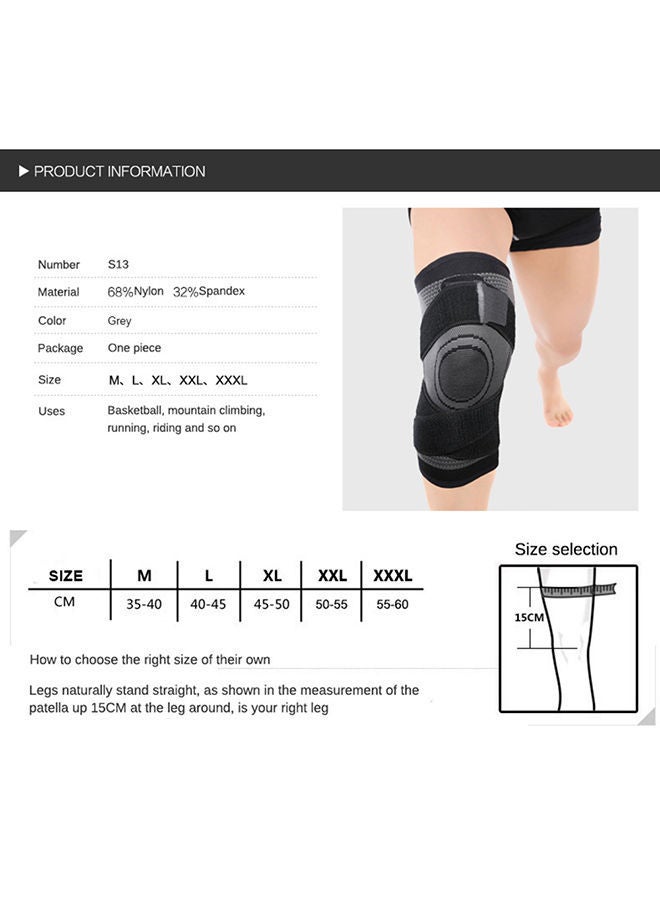 نيبمينينت واقٍ داعم لمفصل الركبة للرجال والنساء بخاصية عدم الانزلاق مناسب لتخفيف ألم ومخصص لرياضة كرة السلة وركوب الدراجات والتسلق 18.0x14.0x5.0سم - Image 3