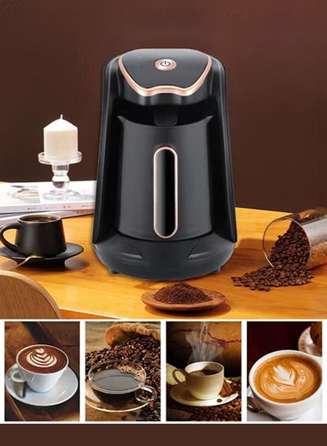 DUNISO آلة القهوة التركية الكهربائية، إبريق قهوة مزدوج الجوانب، يمكن استخدامها باليد اليسرى واليمنى، إيقاف تلقائي - Image 1