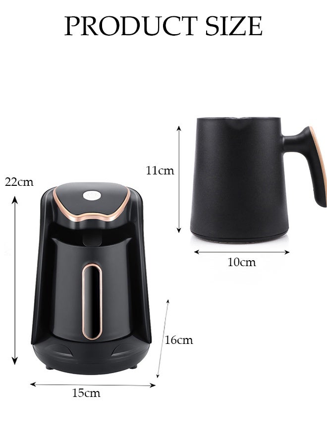 DUNISO آلة القهوة التركية الكهربائية، إبريق قهوة مزدوج الجوانب، يمكن استخدامها باليد اليسرى واليمنى، إيقاف تلقائي - Image 3