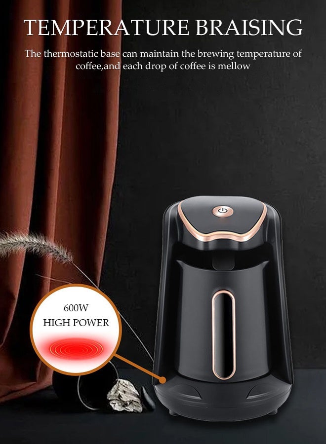 DUNISO آلة القهوة التركية الكهربائية، إبريق قهوة مزدوج الجوانب، يمكن استخدامها باليد اليسرى واليمنى، إيقاف تلقائي - Image 4