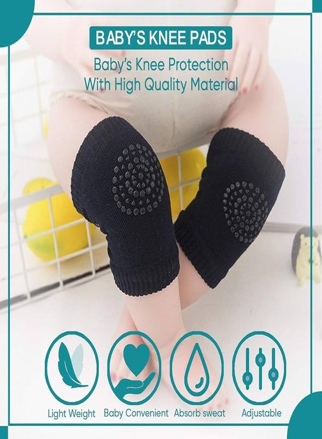 TopiBaaz Kids Knee and Elbow Padd for Infant Toddlers Boys Girls Crawling Knee Protector Cap for Baby Anti-Slip Stretchable Elastic Cotton Soft Breathable Knee Guard Cotton Socks for Babies - Image 3