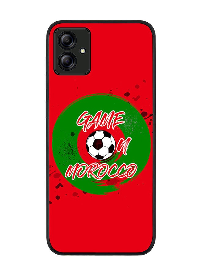 Stylizedd Rugged Black edge case for Samsung Galaxy A04 Slim fit Soft Case Flexible Rubber Edges Anti Drop TPU Gel Thin Cover - Game on Morocco - Image 1