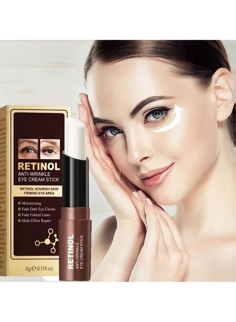 MEC Retinol Eye Cream Stick, Moisturizing Nourishing Firming Eye Skin, Anti Dark Circles under Eyes Moisturizer 3g - Image 3