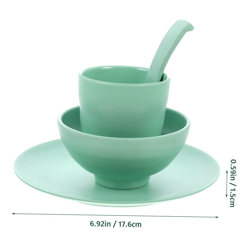 Unbreakable Melamine Dinnerware Set Bowl Plate Cup Spoon for Kitchen Hotel Camping - Image 3