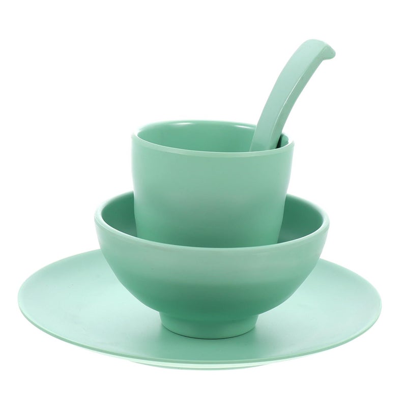 Unbreakable Melamine Dinnerware Set Bowl Plate Cup Spoon for Kitchen Hotel Camping - Image 2