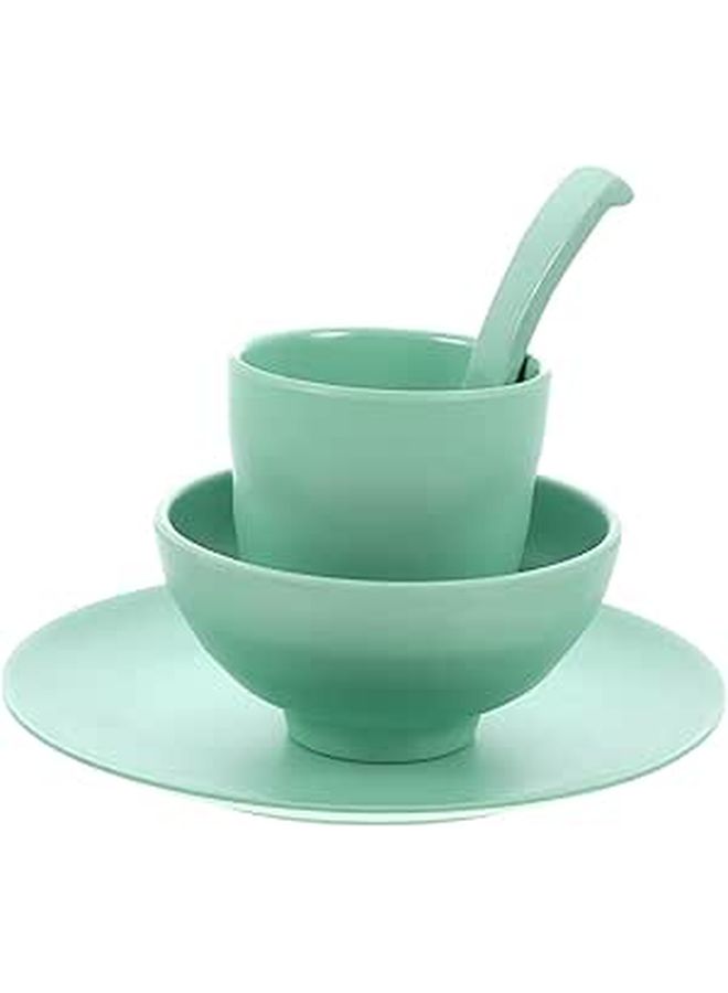 Unbreakable Melamine Dinnerware Set Bowl Plate Cup Spoon for Kitchen Hotel Camping - Image 1