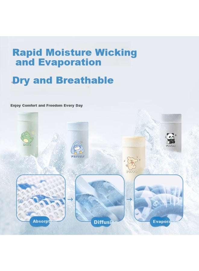 Red Bean Hodo Boys' Summer Thin Ice Silk A-class Antibacterial Breathable Mesh Boxer Briefs Four-pack - Image 2