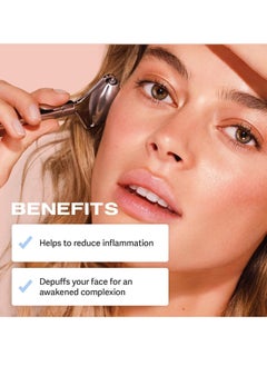 Sacheu Sacheu Stainless Steel Face Roller - Face and Eye Roller, Metal Face Roller to Help Reduce Puffiness, Cooling Dual Sided Stainless Steel Facial Roller Massager with Travel Pouch  - Image 4