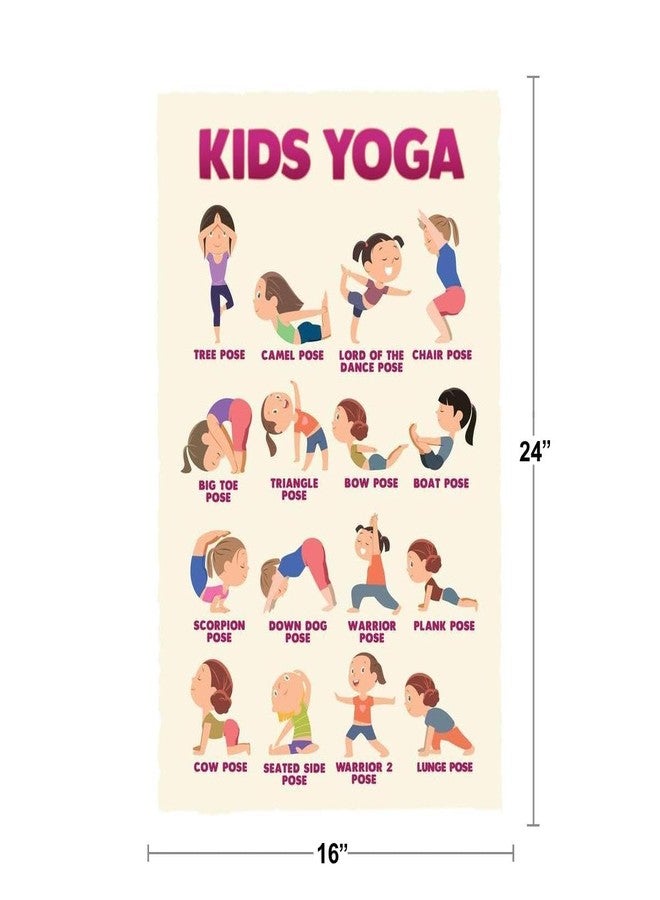 Poster Foundry Kids Yoga Kid Chakra with Poses for Childrens Exercise Activities Wall Chart Cool Wall Decor Art Print 16x24 - Image 4