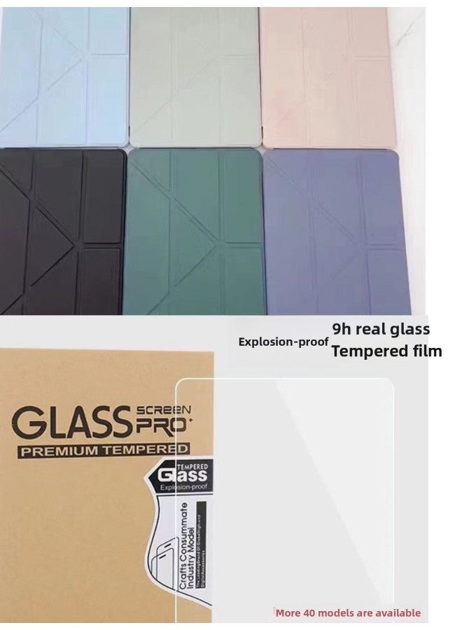 IPad Protective Case Tempered Film Suit Y-fold Drop-resistant Magnetic Pro11 Flat Protective Case IPadair Protective Case