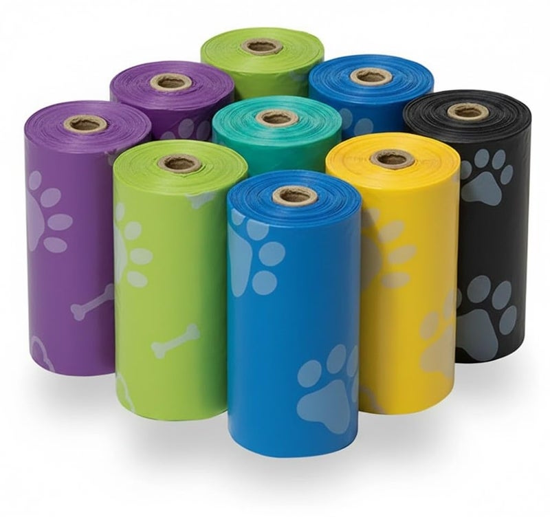 Agirav Tails poop Bags for Dog Waste, diaper disposal or waste bags Extra Thick Strong 100% Leak Proof Dog Waste Bags(Multicolor, 15 Rolls, 225 Bags) - Image 4