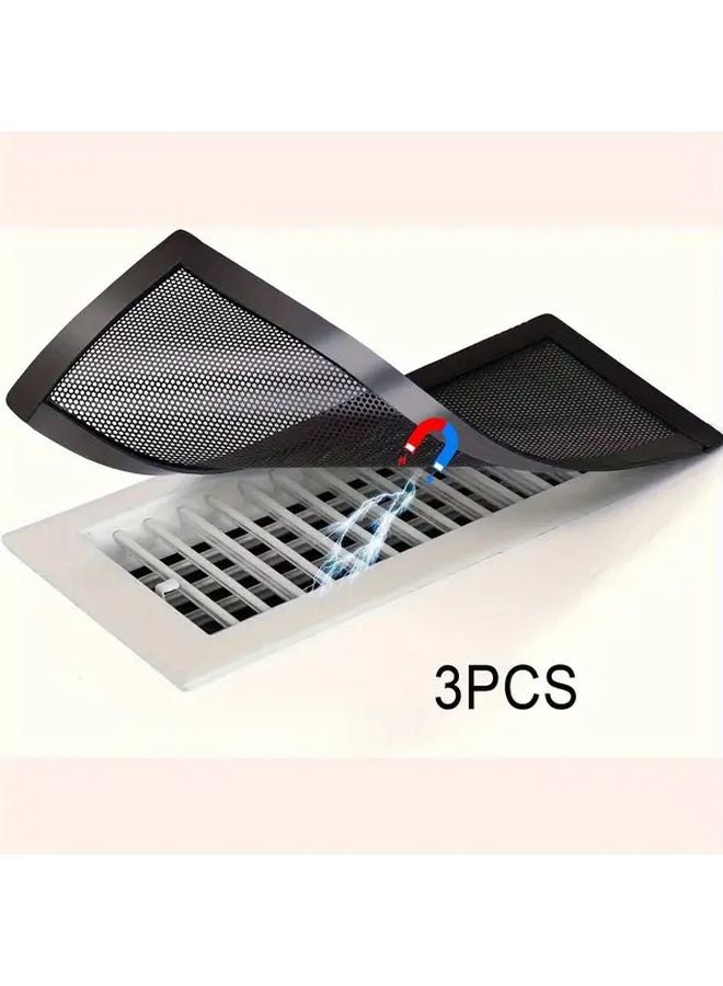 3pcs 4x10 Inch Magnetic Vent Cover Strong Adhesion Insect Dust Proof Breathable Mesh - Image 1