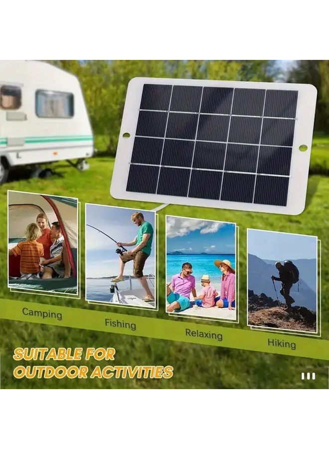 Portable 1pc Solar Charger USB Compatible For Outdoor Camping Travel Car Mount - Image 2