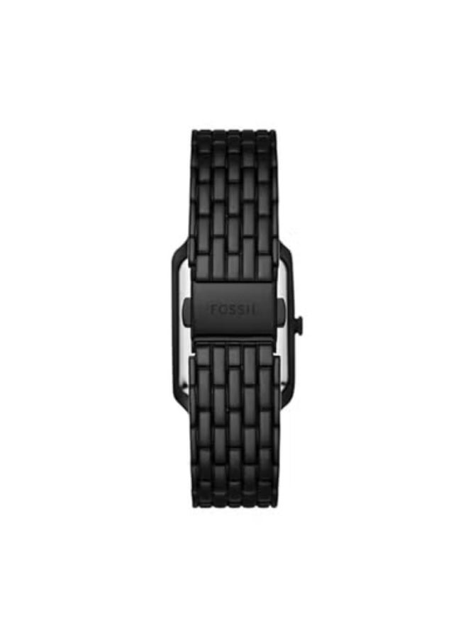 FOSSIL Women Fossil Raquel Watch ES5340 – Black Dial Rectangular Case with Black Stainless Steel Bracelet - Image 2