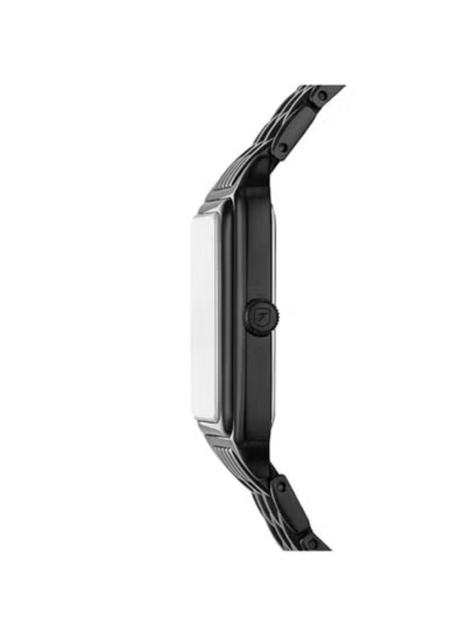 FOSSIL Women Fossil Raquel Watch ES5340 – Black Dial Rectangular Case with Black Stainless Steel Bracelet - Image 3