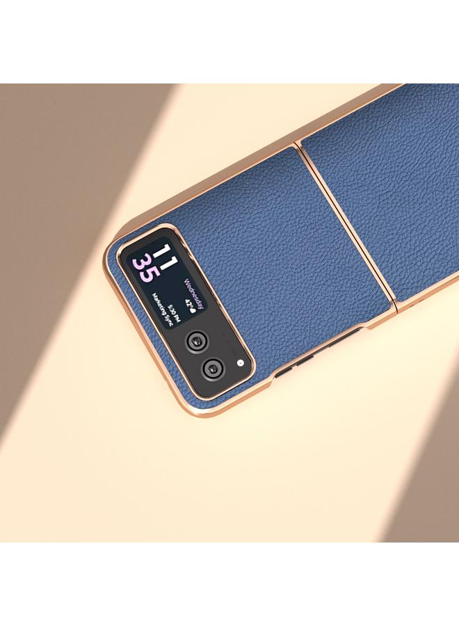 اس-توب جراب لهاتف Motorola Razr 40 مصنوع من جلد أصلي مطلي بالكهرباء النانوية + جراب هاتف من مادة الليتشي PC - Image 5