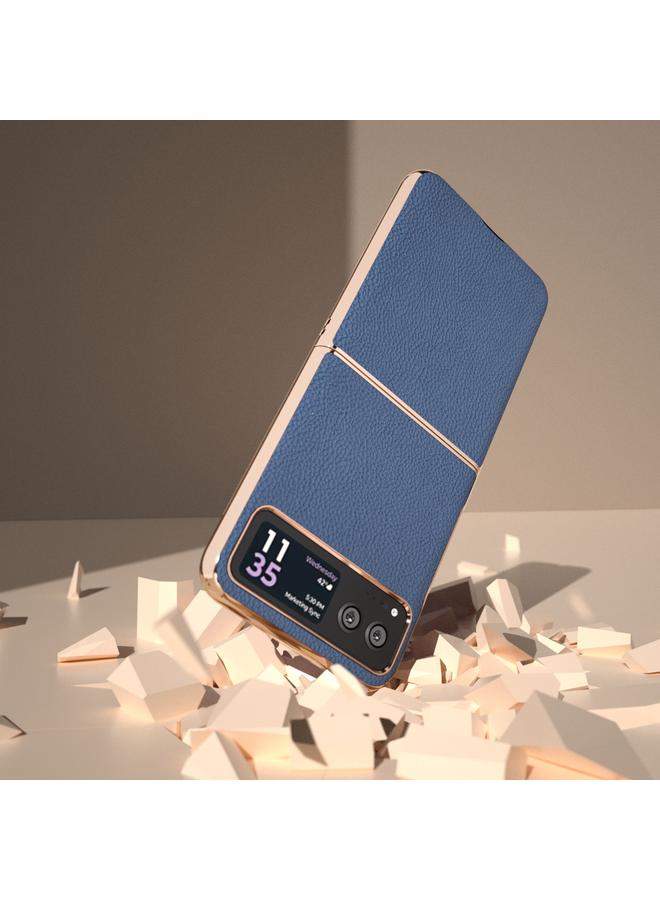 اس-توب جراب لهاتف Motorola Razr 40 مصنوع من جلد أصلي مطلي بالكهرباء النانوية + جراب هاتف من مادة الليتشي PC - Image 4