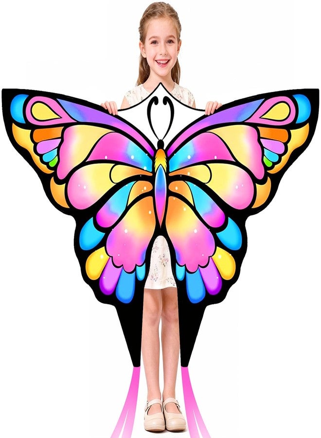 Simxkai Butterfly Kite for Kids & Adults, Easy to Fly Big Kite for Beginners, 300ft Line Handle Included, The Easiest Flying Beach Kites for Outdoor Activities & Family Trip - Image 1