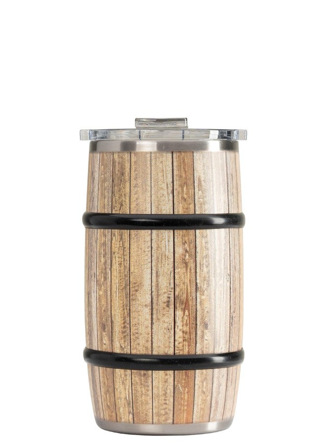 ORCA Double Barrel 24oz | Temperature Insulated, Stainless Steel Tumbler with a Classy Wood Grain Print, for Whiskey, Beer, Coffee or Whatever You're Having - White Oak - Image 1
